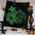 Hawaiian Map Turtle Hibiscus Plumeria Polynesian Premium Quilts - Green - AH - Polynesian Pride