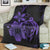 Hawaiian Map Turtle Hibiscus Plumeria Polynesian Premium Blankets - Purple - AH - Polynesian Pride