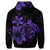 Hawaiian Map Turtle Hibiscus Plumeria Polynesian Zip Hoodie Purple - Polynesian Pride