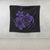 Hawaiian Map Turtle Hibiscus Plumeria Polynesian Tapestry - Purple - AH - Polynesian Pride