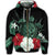 Hawaiian Map Turtle Hibiscus Polynesian Zip Hoodie - Polynesian Pride