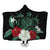 Hawaiian Map Turtle Hibiscus Polynesian Hooded Blanket - AH Hooded Blanket White - Polynesian Pride