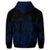 Hawaiian Map Turtle Hibiscus Polynesian Zip Hoodie Blue - Polynesian Pride