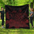 Hawaiian Map Turtle Hibiscus Polynesian Premium Quilts - Red - AH Black - Polynesian Pride