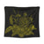 Hawaiian Map Turtle Hibiscus Polynesian Tapestry - Yellow - AH Wall Tapestry Black - Polynesian Pride