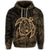 Hawaiian Map Turtle Kanaka Hibiscus Polynesian Zip Hoodie Gold - Polynesian Pride