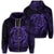 Hawaiian Map Turtle Kanaka Hibiscus Polynesian Zip Hoodie Purple Unisex Art - Polynesian Pride