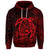 Custom Hawaiian Map Turtle Kanaka Hibiscus Polynesian Hoodie Red - Polynesian Pride