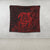 Hawaiian Map Turtle Kanaka Hibiscus Polynesian Tapestry - Red - AH - Polynesian Pride