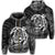 Hawaiian Map Turtle Kanaka Hibiscus Polynesian Zip Hoodie White Unisex Art - Polynesian Pride