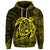 Custom Hawaiian Map Turtle Kanaka Hibiscus Polynesian Hoodie Yellow - Polynesian Pride