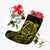 Hawaiian Map Turtle Kanaka Hibiscus Polynesian Christmas Stocking - Yellow - AH - Polynesian Pride