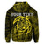 Custom Hawaiian Map Turtle Kanaka Hibiscus Polynesian Hoodie Yellow - Polynesian Pride