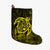 Hawaiian Map Turtle Kanaka Hibiscus Polynesian Christmas Stocking - Yellow - AH Christmas Stocking 26 X 42 cm Black - Polynesian Pride