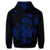 Hawaiian Map Turtle Ohana Hibicus Polynesian Zip Hoodie Blue - Polynesian Pride