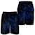 Hawaiian Map Turtle Ohana Hibicus Polynesian Men's Shorts - Blue - AH - Polynesian Pride