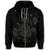 Hawaiian Map Turtle Ohana Hibicus Polynesian Zip Hoodie Gray - Polynesian Pride