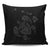 Hawaiian Map Turtle Ohana Hibicus Polynesian Pillow Covers - Gray - AH Pillow Covers Black - Polynesian Pride