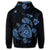 Hawaiian Map Turtle Ohana Hibicus Polynesian Zip Hoodie Pastel Blue - Polynesian Pride