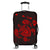 Hawaiian Map Turtle Ohana Hibicus Polynesian Luggage Covers - Red - AH Black - Polynesian Pride