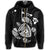 Hawaiian Map Turtle Ohana Hibicus Polynesian Zip Hoodie White - Polynesian Pride