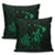 Hawaiian Map Turtle Plumeria Hibiscus Fish Hook Polynesian Pillow Covers Green - AH - Polynesian Pride