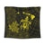 Hawaiian Map Turtle Plumeria Hibiscus Fish Hook Polynesian Tapestry Yellow - AH Wall Tapestry Black - Polynesian Pride