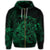 Hawaiian Map Turtle Tattoo Hibiscus Plumeria Polynesian Zip Hoodie Green - Polynesian Pride