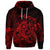 Custom Hawaiian Map Turtle Tattoo Hibiscus Plumeria Polynesian Hoodie Red - Polynesian Pride