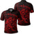 Hawaiian Map Turtle Tattoo Hibiscus Plumeria Polynesian Polo Shirt Red Unisex Black - Polynesian Pride