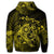 Hawaiian Map Turtle Tattoo Hibiscus Plumeria Polynesian Zip Hoodie Yellow - Polynesian Pride