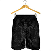 Hawaiian Map Turtle Wave Polynesian Men's Shorts Gray - AH - Polynesian Pride