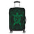 Hawaiian Map Turtle Wave Polynesian Luggage Covers Green - AH Black - Polynesian Pride