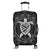 Hawaiian Map Turtle Wave Polynesian Luggage Covers White - AH Black - Polynesian Pride