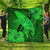 Hawaiian Map Whale Swim Hibiscus Polynesian Premium Quilts - Green - AH Black - Polynesian Pride