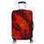 Hawaiian Map Whale Swim Hibiscus Polynesian Luggage Covers - Red - AH Black - Polynesian Pride