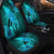 Hawaiian Map Whale Swim Hibiscus Polynesian Car Seat Covers - Turquoise - AH - Polynesian Pride