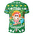 Hawaiian Mele Kalikimaka Santa Claus Pattern Christmas T Shirt Green Labo Style AH - Polynesian Pride