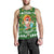 Hawaiian Mele Kalikimaka Santa Claus Pattern Christmas Men's Tank Top - Green - Labo Style - AH - Polynesian Pride