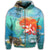 Hawaiian Mermaid Turtle Dolphin Polynesian Zip Hoodie - Polynesian Pride