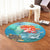 Hawaiian Mermaid Turtle Dolphin Polynesian Round Carpet - AH - Polynesian Pride