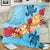 Hawaiian Ocean Turtle Plumeria And Hibiscus Polynesian Premium Blankets - AH - Polynesian Pride