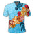 Hawaiian Ocean Turtle Plumeria and Hibiscus Polynesian Polo Shirt - Polynesian Pride