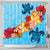 Hawaiian Ocean Turtle Plumeria And Hibiscus Polynesian Shower Curtain - AH 177 x 172 (cm) Black - Polynesian Pride