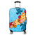 Hawaiian Ocean Turtle Plumeria And Hibiscus Polynesian Luggage Covers - AH Black - Polynesian Pride