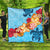 Hawaiian Ocean Turtle Plumeria And Hibiscus Polynesian Premium Quilts - AH Black - Polynesian Pride