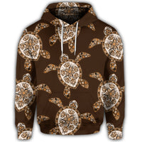 Hawaiian Old School Turtle Hoodie - Polynesian Pride