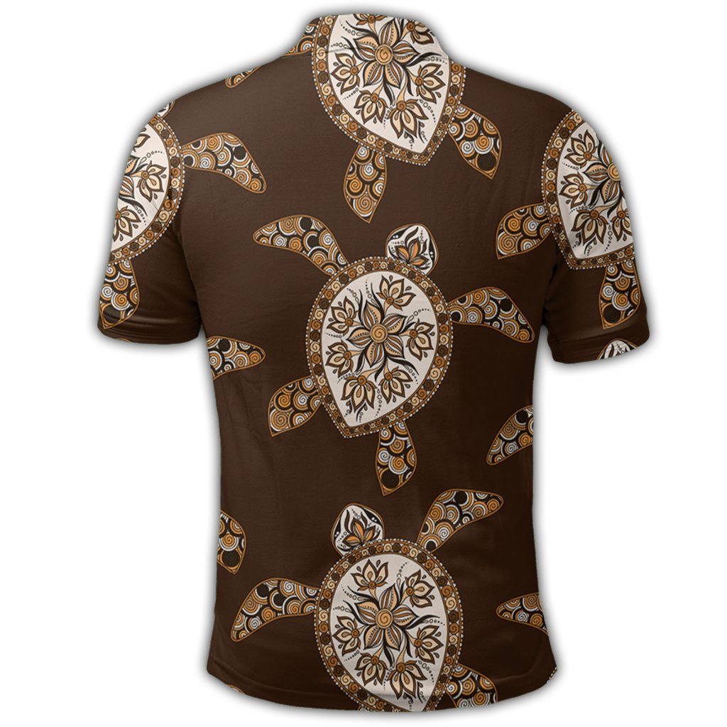 Hawaiian Old School Turtle Polo Shirt - Polynesian Pride