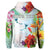 Custom Hawaiian Orchids Strelitzia Hibiscus Plumeria Hummingbirds Polynesian Hoodie - Polynesian Pride