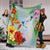 Hawaiian Orchids Strelitzia Hibiscus Plumeria Hummingbirds Polynesian Premium Blankets - AH - Polynesian Pride